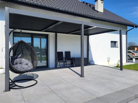 Aluminiowa pergola na taras wolnostojąca Lufel 3x4 Antracite