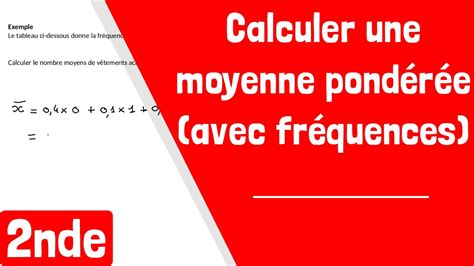 Comment calculer une moyenne pondérée à partir des fréquences YouTube