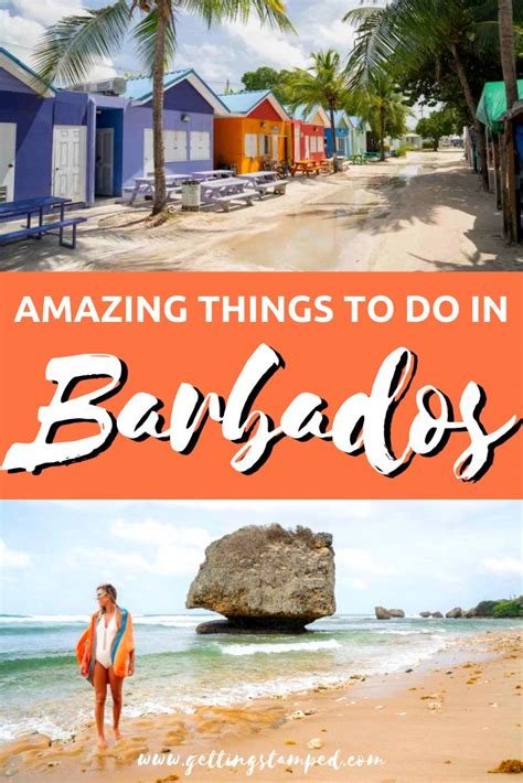 The Beach With Text Overlay That Reads Amazing Things To Do In Barbados