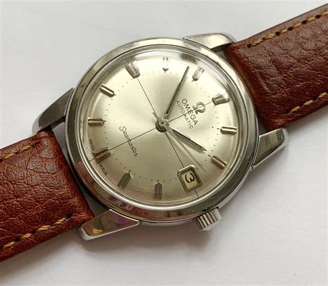 Vintage Omega Seamaster Automatic Date Crosshair Dial Vintage Portfolio