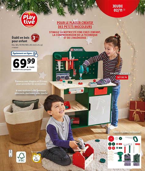 Promo Tabli En Bois Pour Enfant Playtive Chez Lidl Icatalogue Fr