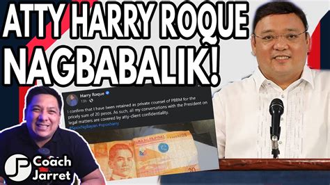 SAAN AABOT ANG BENTE PESOS PAGBALIK NI ATTY HARRY ROQUE SA MALACANANG