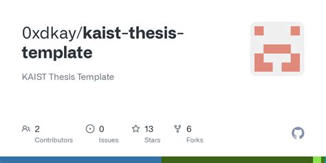 GitHub 0xdkay Kaist Thesis Template KAIST Thesis Template