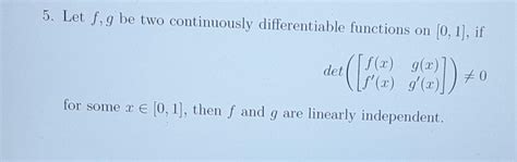 Solved Let F G Be Two Continuously Differentiable Functions