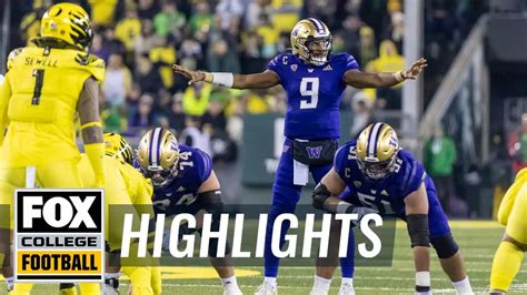 Oregon Ducks Vs Washington Huskies Highlights