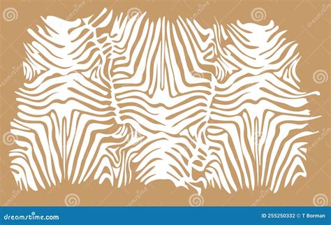 Zebra Skin Abstract Background African Safari Vector Pattern Stock