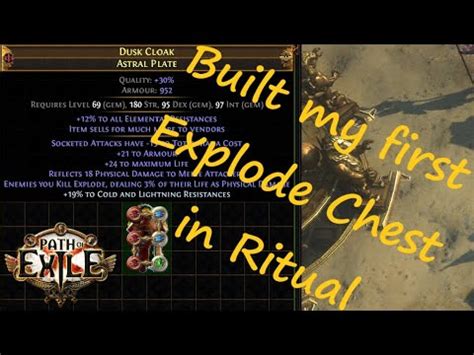 Path Of Exile Built My First Explode Chest In Ritual League YouTube