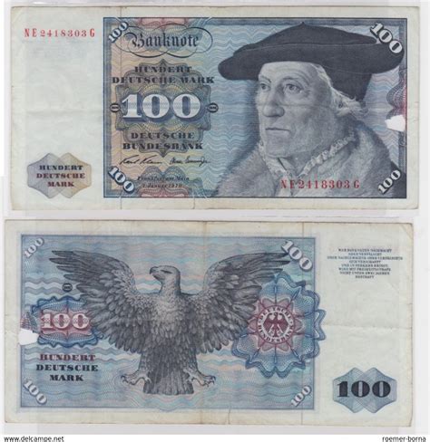 Dm T Banknote Dm Deutsche Mark Ro B Schein Jan