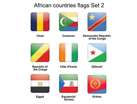 African Countries Flags Set 5 ⬇ Vector Image By © Romantiche Vector