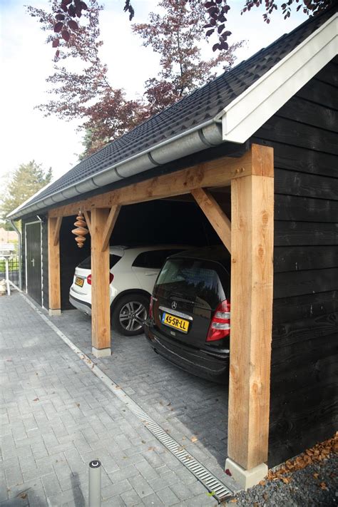 Houten Kapschuur Met Carport Houtsolutions