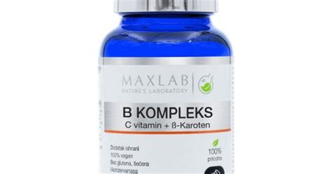 Maxlab Vitamin B Kompleks Sa C Vitaminom I Beta Karotenom Tablete A90