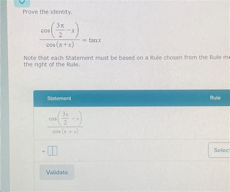 Solved Prove the identity cos 3π2 x cos π x tanxNote that Chegg