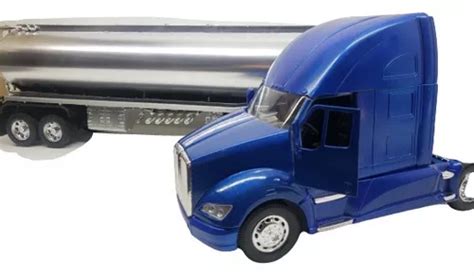 New Ray Kenworth T Pipa Tracto Negro Tr Iler Escala En Venta En