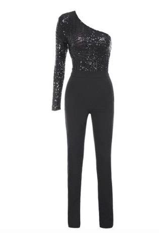 Dorit Kemsley S Black One Sleeve Sequin Jumpsuit Big Blonde Hair