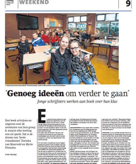 Wat Een Leuk Artikel In De Krant Over Onze Schrijfsters We Zijn Heel