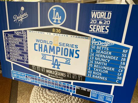 Los Angeles LA Dodgers Dodger Stadium Replica Scoreboard 2020 - Etsy