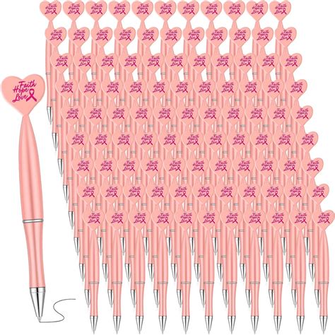 Amazon Yeaqee 100 Pcs Breast Awareness Pink Ribbon Pens Breast