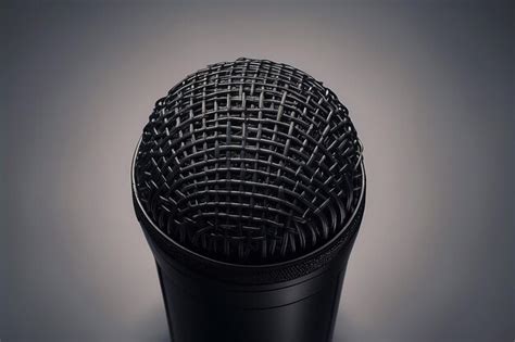Top View Of Asmr Microphone Premium Ai Generated Image