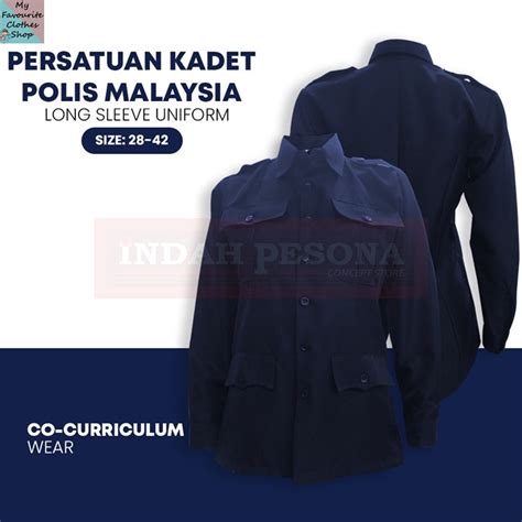 Uniform Kadet Polis Perempuan Long Sleeve Shirt Size U