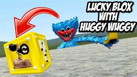 Huggy Wuggy Poppy Playtime Try Lucky Blocks Garry S Mod Sandbox Youtube