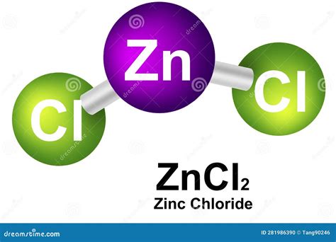 Molecular Formula of Zinc Chloride Stock Illustration - Illustration of compound, atom: 281986390