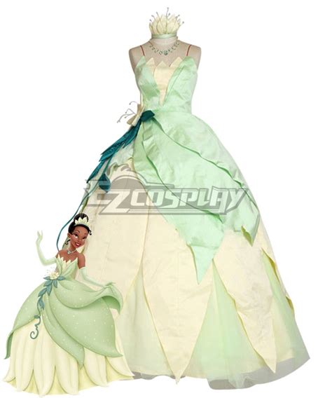 Disney Princess And The Frog Princess Tiana Halloween Cosplay Costume