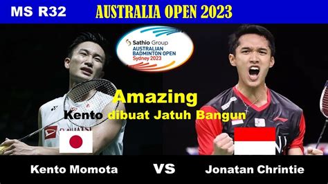 Kento Momota JPN Vs Jonatan Christie INA R32 Australia Open 2023