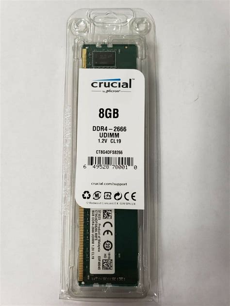 New Crucial Memory CT8G4DFS8266 8GB DDR4 2666 Unbuffered Retail | eBay