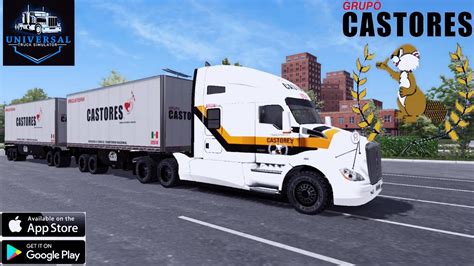 Paquetería Castores Universal TrucK Simulator Kenworth T680 Doble