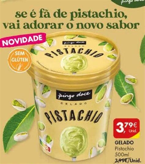 Promo O Gelado Pistachio Ml Em Pingo Doce