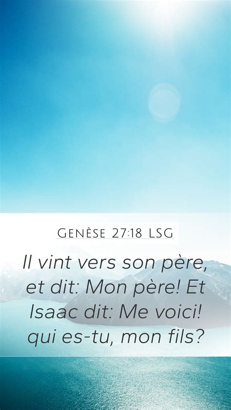 Genèse 27 18 LSG Mobile Phone Wallpaper Il vint vers son père et dit