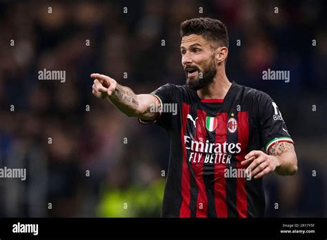 Milan Italy 10 May 2023 Olivier Giroud Of Ac Milan Gestures During