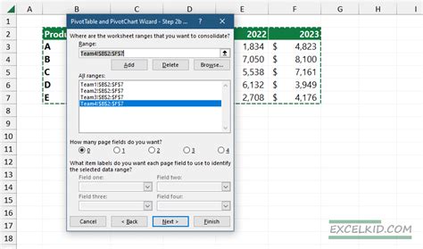 Consolidate Multiple Worksheets Into One Pivottable