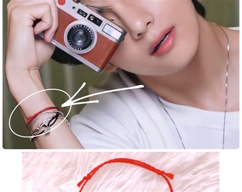 V Inspired Red Thread Bracelet BTS Taehyung Bracelet Etsy