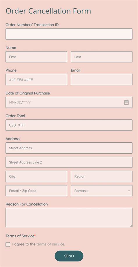 Cancellation Form Template Prntbl Concejomunicipaldechinu Gov Co