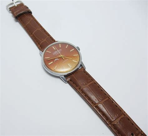 Very Rare Vintage Men S Watch Cornavin Orange Dial Wo Gem