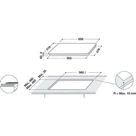 Piano Cottura A Induzione Cm Fuochi W Nero Wlb Bfixl