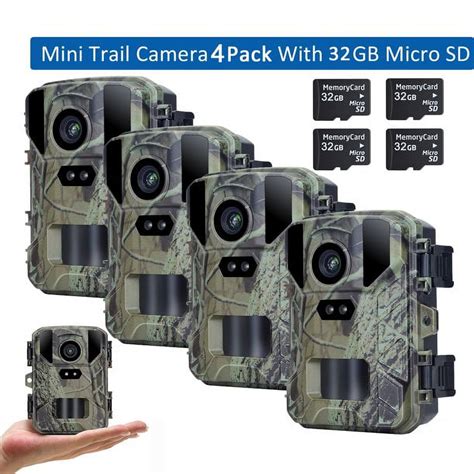 Suntekcam Trail Camera 4 Pack Mini Game Camera 48mp4k High Resolution