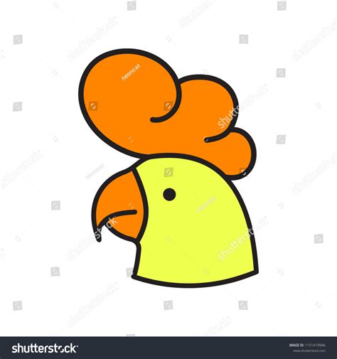 Parrot Face Vector Illustration Stock Vector Royalty Free 1151419946