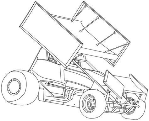 Sprint Cars Pages Printable Coloring Pages