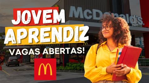 NOVAS VAGAS JOVEM APRENDIZ NO MCDONALDS Inscrição 2024 YouTube