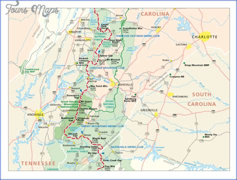 FOOTHILLS TRAIL MAP SOUTH CAROLINA - ToursMaps.com