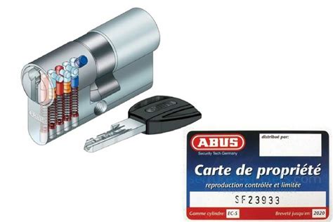 CYLINDRE ABUS XP10 4003318596476 Quincaillerie Poignées Serrures