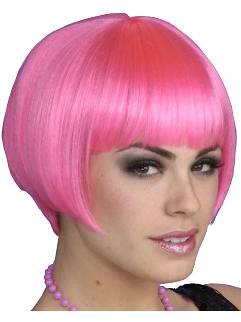 Pink Bob Wig With Bangs