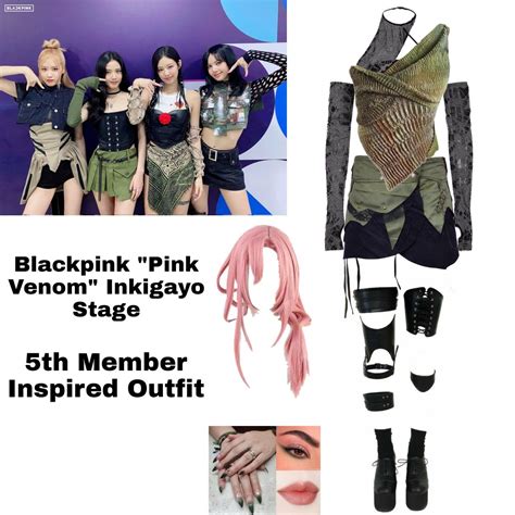 Blackpink Pink Venom Inkigayo Stage 5th Member Inspired Outfit Em 2022 Roupas Kpop Looks