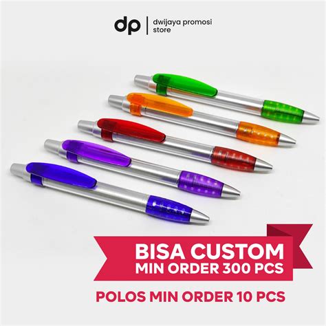 Jual Pulpen Plastik Insert Paper Pcs Polos Custom Pulpen Promosi