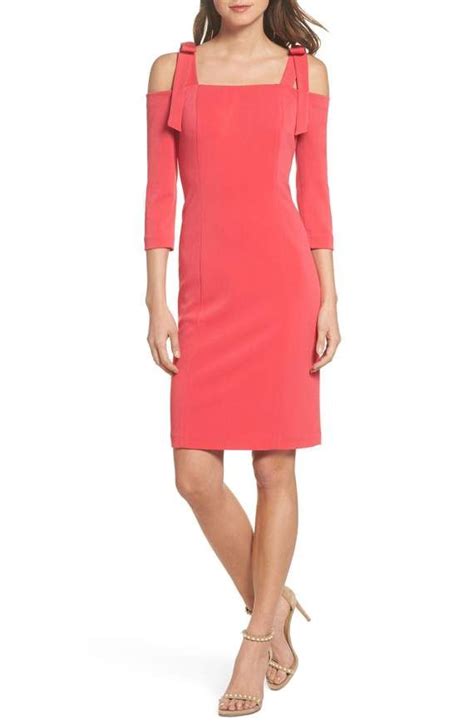 Eliza J Cold Shoulder Sheath Dress Nordstrom