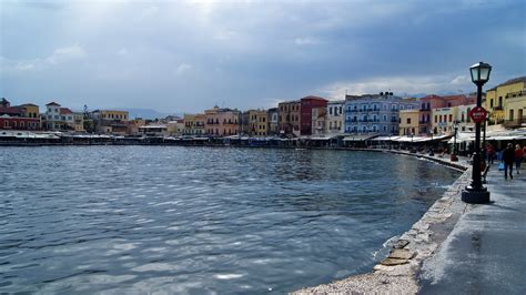 Chania Harbour Area On A Grey Day Steen Jeppesen Flickr