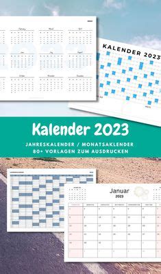 Jahreskalender 2023 zum Ausdrucken | jahres kalender, jahreskalender, kalender