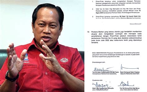 Secret Agreement Ahmad Maslan Says No Need To Refer Pm To Disciplinary